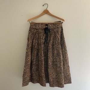 ULLA JOHNSON Leopard Spotted Midi Skirt
